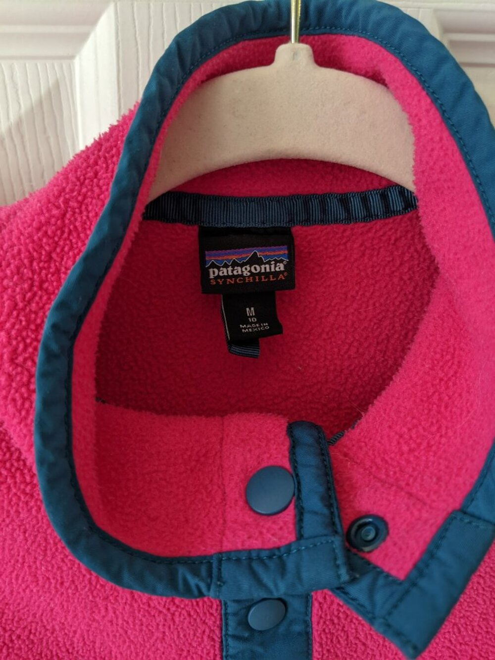 Vintage Patagonia Synchilla Snap-T Fleece – Girls M (10) – Pink & Teal - Picture 3 of 3